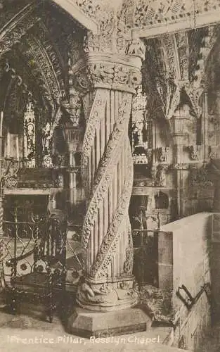 United Kingdom England Rosslyn chapel Prentice pillar