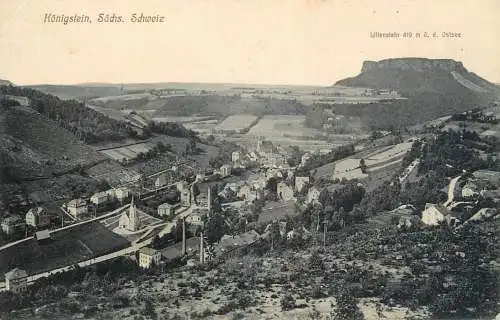 Germany Konigstein Sachs Schweiz panoramic view