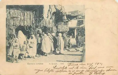 Tunisia Epiciers Arabes types et scènes ethniques 1901 photo