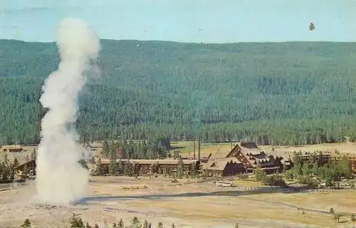 United States WY Yellowstone Old Faithful Geyser
