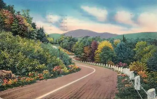 United States CT country road Fairfield county 1953