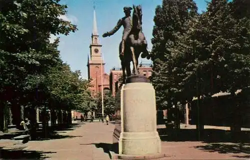 United States MA Boston Paul Revere park Old North Church