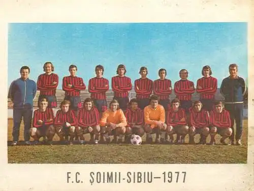 Romania F.C. Soimii Sibiu 1977 paper ephemera 2scans