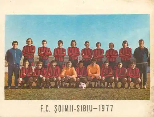 Romania F.C. Soimii Sibiu 1977 paper ephemera 2scans