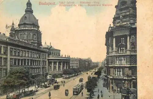 Hungary Budapest Boulevard Waitzen tramway