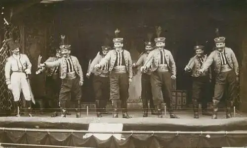 Theatre postcard tatars play on sceen