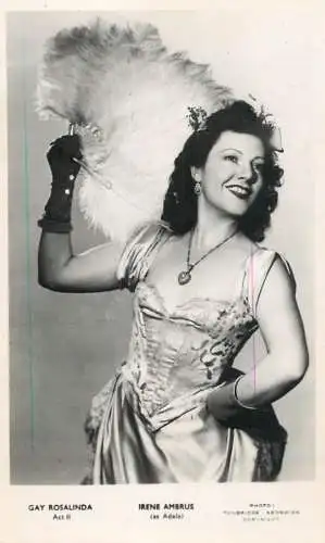 Theatre postcard Gay Rosalinda Irene Ambrus