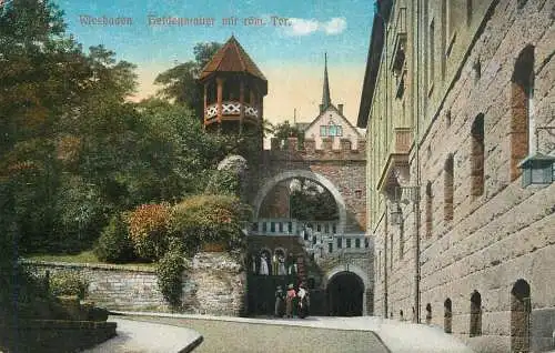 Germany Wiesbaden Heidenmauer mit Romanische Tor