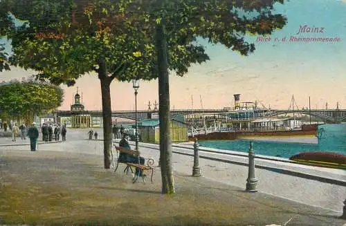 Germany Mainz Blick v.d Rheinpromenade