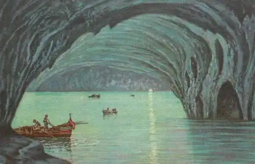 Italy Capri Grotta Azzurra G. Carelli painting