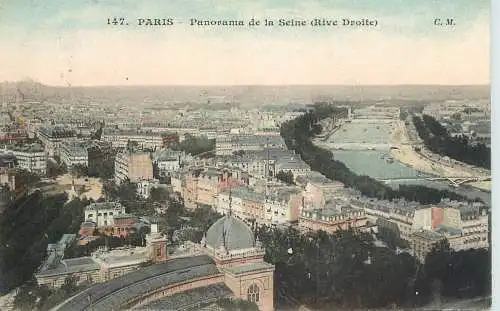 France Paris Panorama de la Seine (Rive Droite)