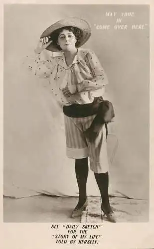 Theatre postcard May Yohe in "Come over here"