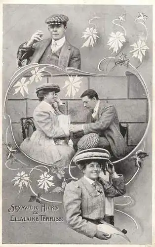 Theatre postcard Seymour Hicks Ellalaine Terriss