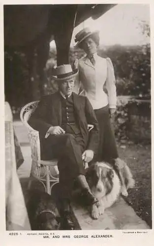 Theatre postcard Mr. Mrs George Alexander