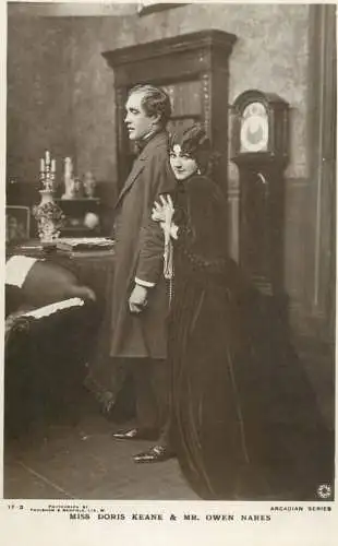 Theatre postcard Miss Doris Keane Mr. Owen Nares