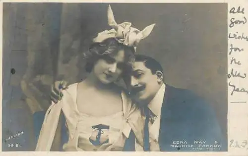 Theatre postcard Edna May Maurice Farkoa