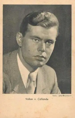 Entertainment postcard film actor Volker Collande