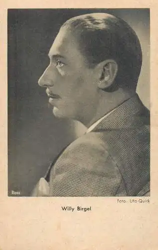 Entertainment postcard film actor Willy Birgel