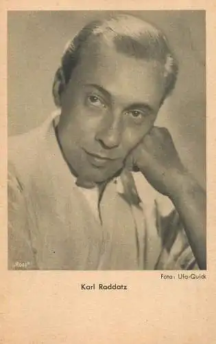 Entertainment postcard film actor Karl Raddatz