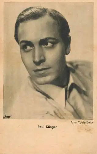 Entertainment postcard film actor Paul Klinger