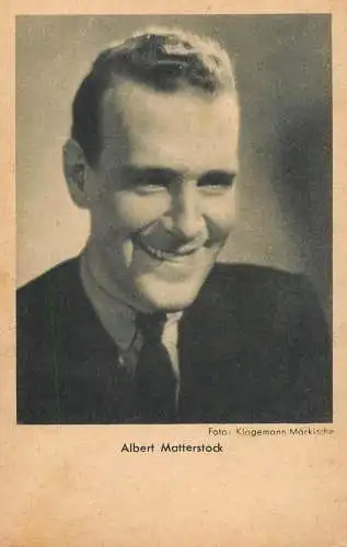 Entertainment postcard film actor Albert Matterstock