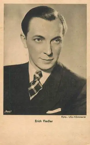 Entertainment postcard film actor Erich Fiedler