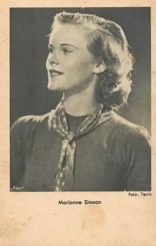 Entertainment postcard film actor Marianne Simson