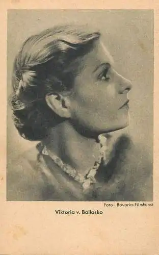 Entertainment postcard film actor Victoria Ballasko