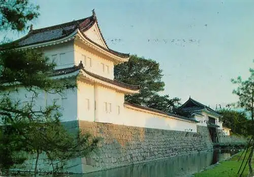 Japan Kyoto castle gate and turret