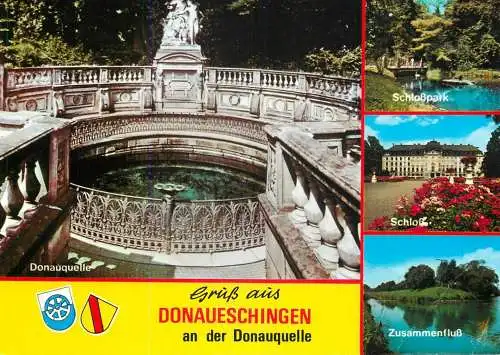 Germany Gruss aus Donauschingen an der Donauquelle multi view