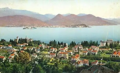 Italy Lago Maggiore Stressa e Pallanza general view