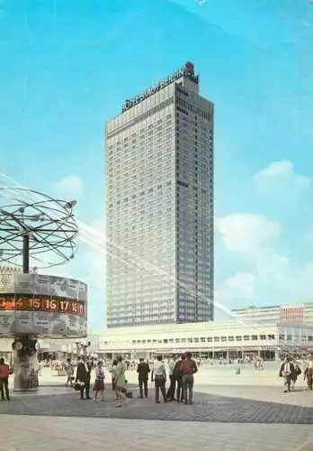Germany Berlin Hotel Stadt Berlin und Urania Weltzeituhr am Alexanderplatz