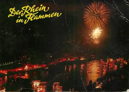 Germany Der Rhein in Flammen bei Nacht