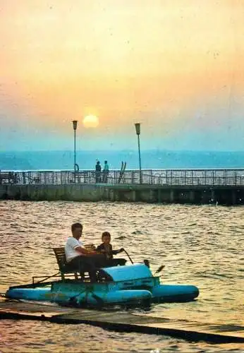 Romania Mamaia Apus de soare pe Siut Ghiol