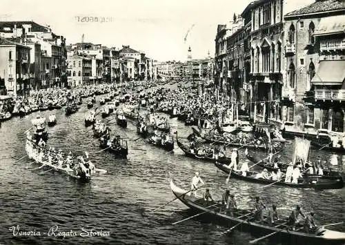 Italy Venice Regata Storica gondolas