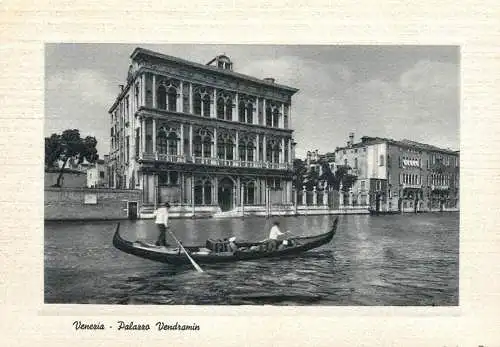 Italy Venice Palazzo Vendramin gondola