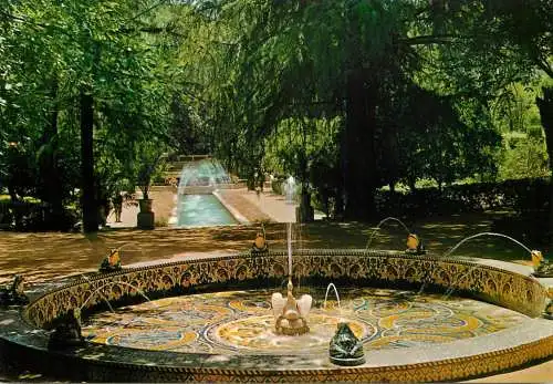 Spain Sevilla fountains in the park