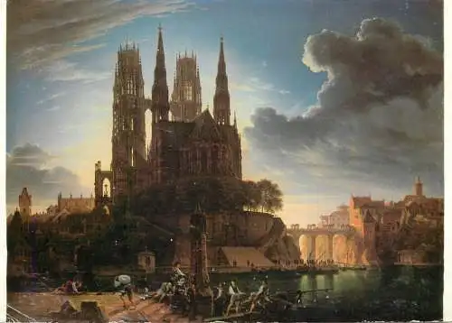 Gotischer Dom am Wasser, 1823 Karl Friedrich Schinkel Kopie von Wilhelm Ahlborn