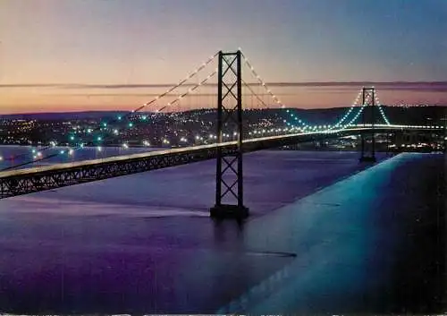 Portugal Lisboa Bridge across Tejo river night view