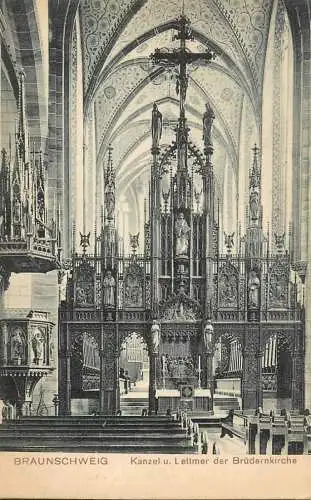 Germany Braunschweig Kanzel u. Lettmer der Brudernkirche