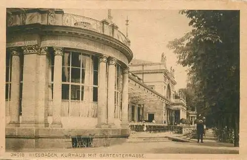 Germany Wiesbaden Kurhaus mit Gartenterrasse