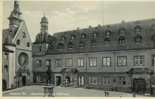 Germany Koblenz am Rhein Jesuitenplatz mit Rathaus