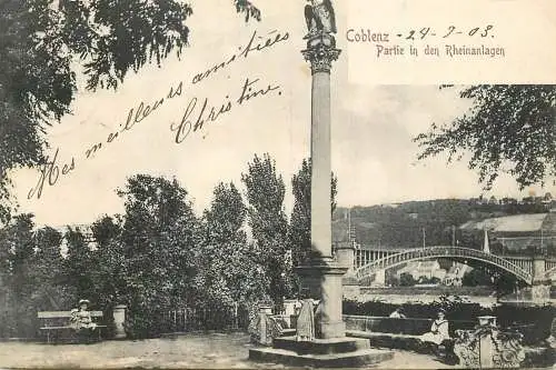 Germany Koblenz Partie in den Rheinanlagen