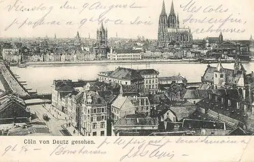 Germany Koln von Deutz panoramic cityscape