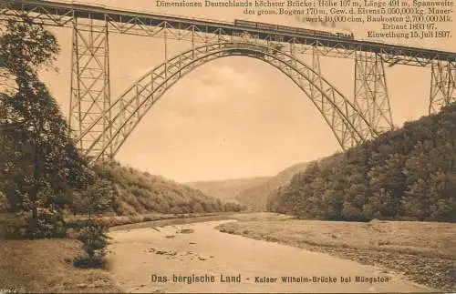 Germany Das bergische Land Kaiser Wilhelm-Brucke bei Mungsten