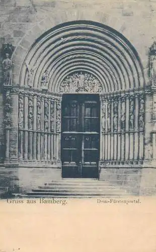 Germany Gruss aus Bamberg Dom Furstenportal
