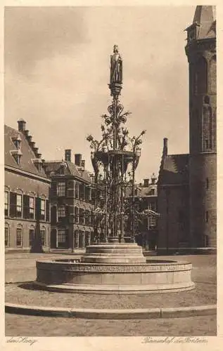 Netherlands Den Haag Binnenhof fountain
