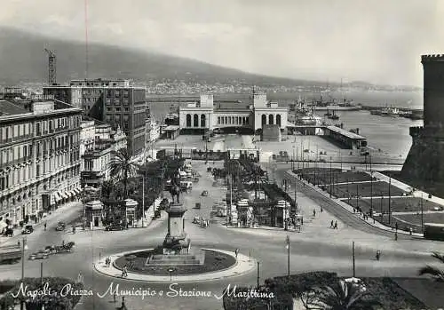 Italy Naples Piazza Municipio e stazione Marittima