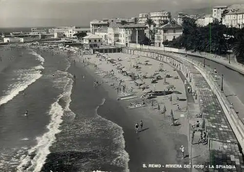 Italy San Remo riviera dei fiori la spiaggia