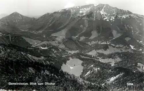 Austria Gemeindealpe blick zum Ofscher stempel